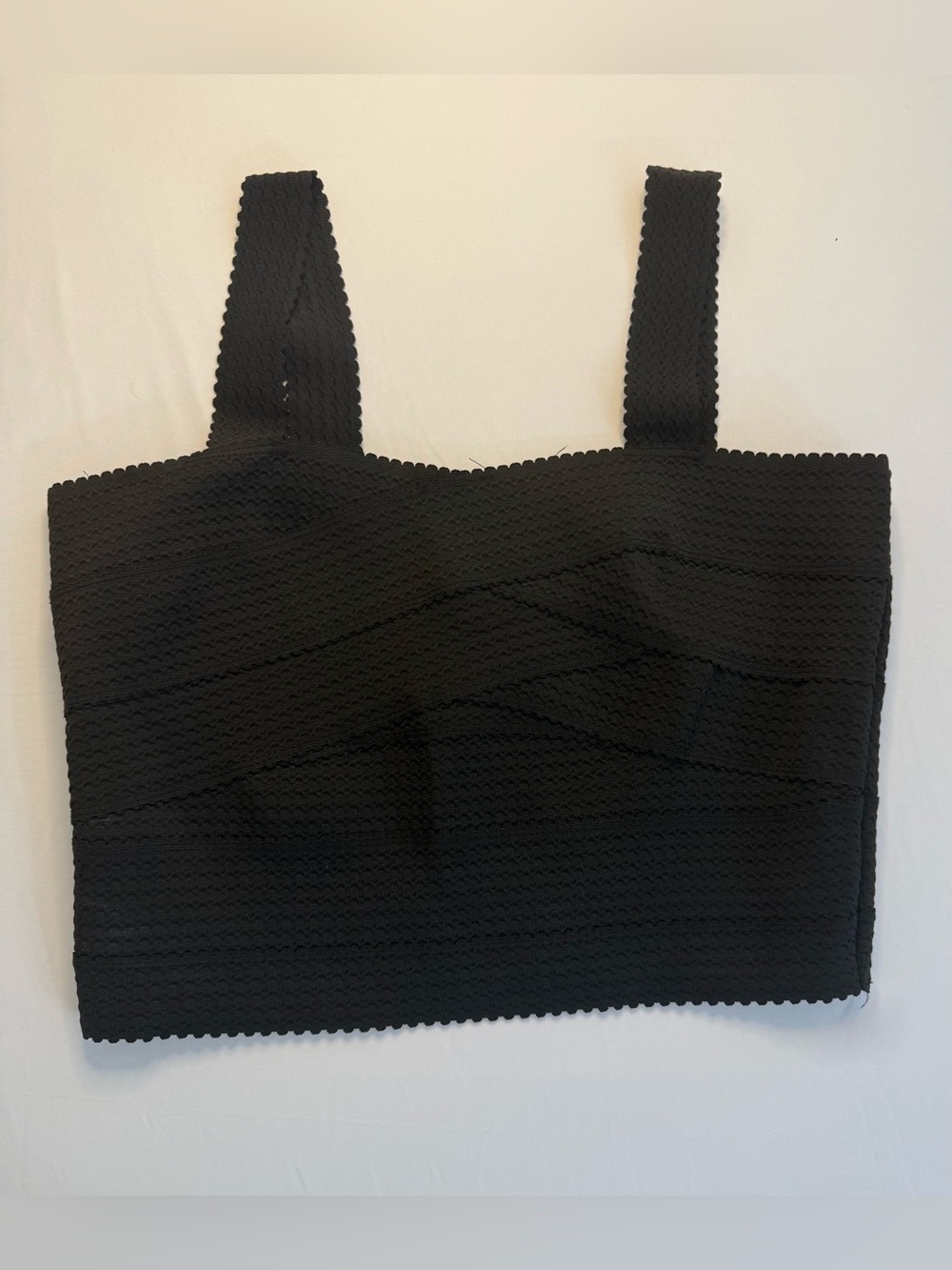 H&M Black Textured Crop Tank - Women